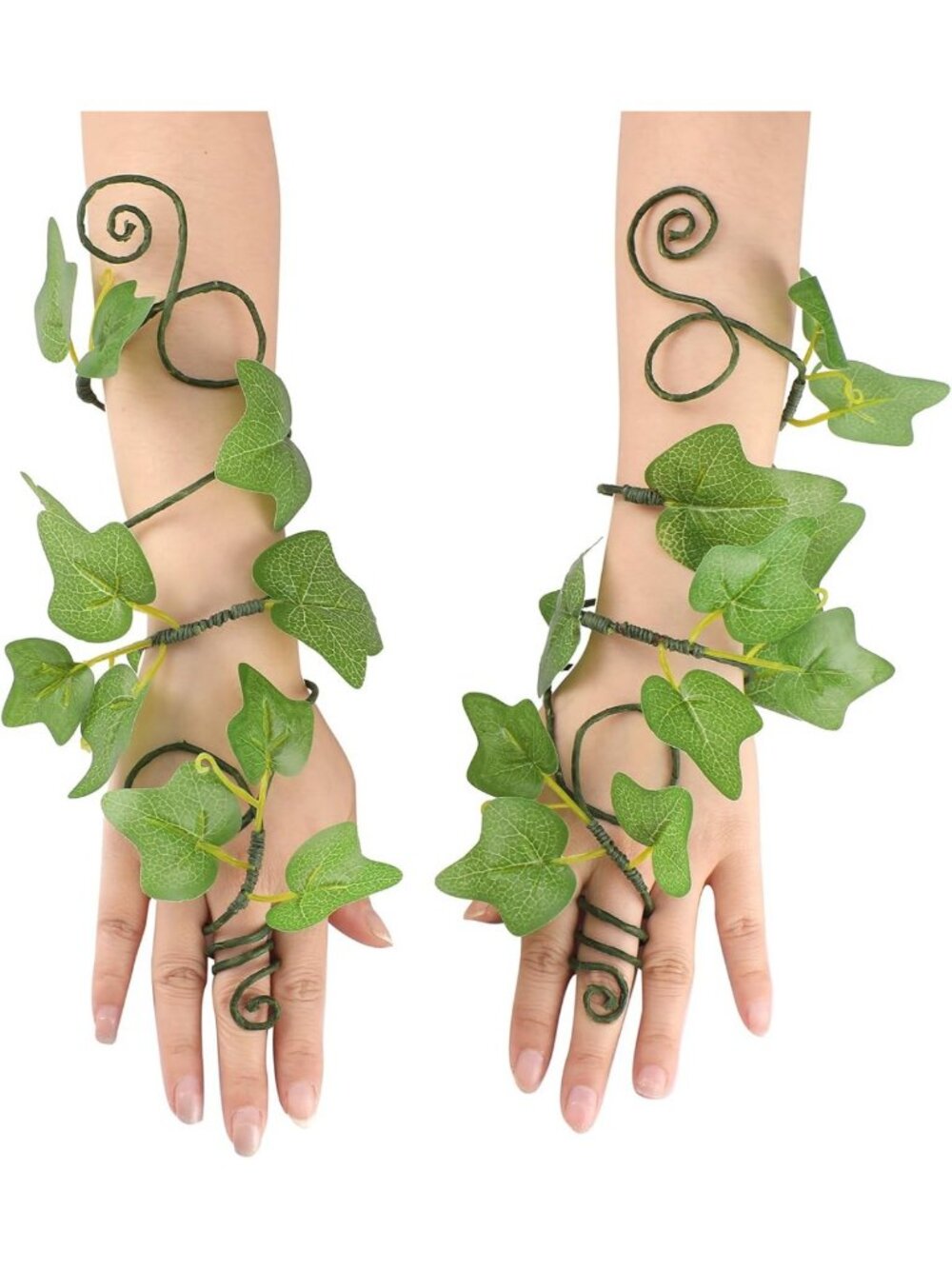 2 PCS Poison Ivy Costume Arm Wraps - Forest Mother Nature Accessories for Women